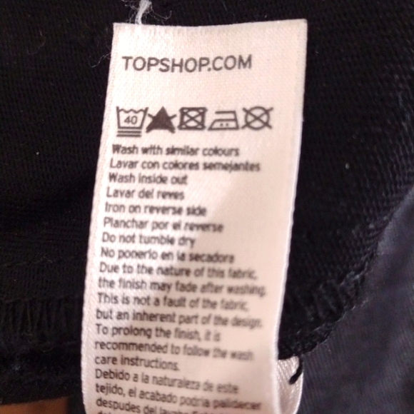 Kate Moss x Topshop Black Faux Leather Skinny Moto Retro Skinny Pants Size 6 - Picture 7 of 16